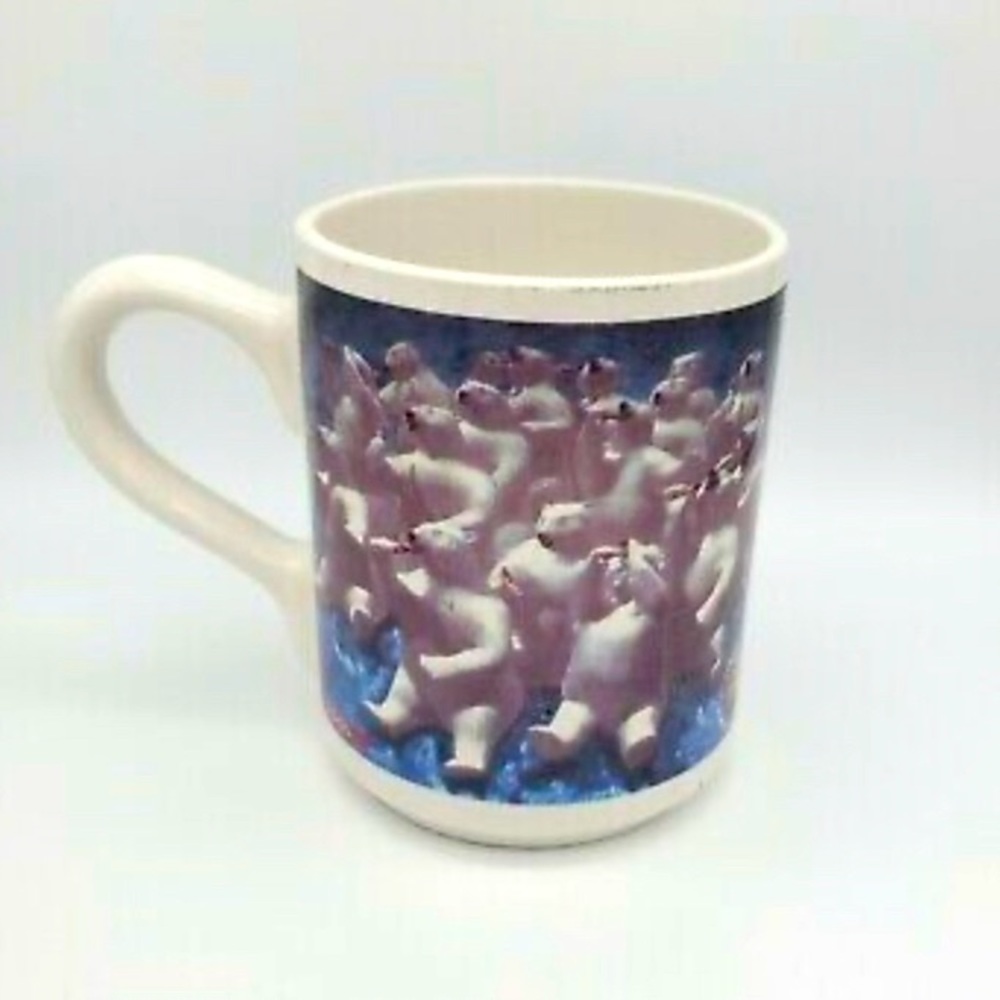 Vintage 1996 Coca Cola Polar Bear Coffee Mug By Gibson